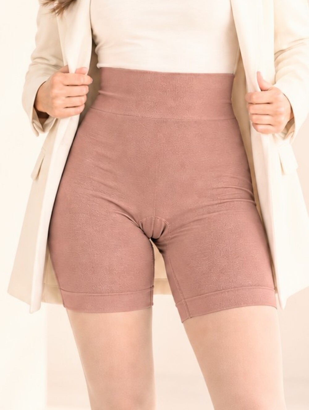 SKIMS Seamless Sculpt Mid Thigh Short Clay XL Strong Compression Shapewear